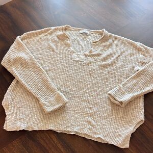 Cozy Cream Knit Sweatshirt